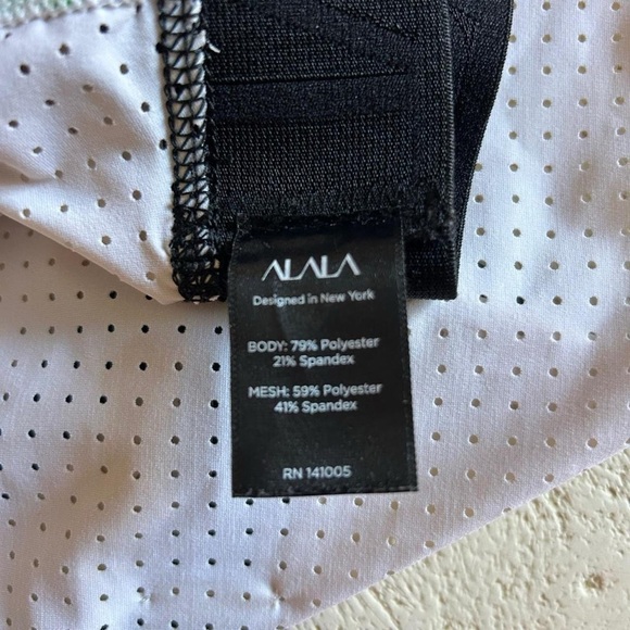 ALALA Tropical Palm Print Racerback Longline Sports Bra / Crop Top, Size S, - Picture 4 of 6